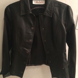 Rustic leather type jacket
